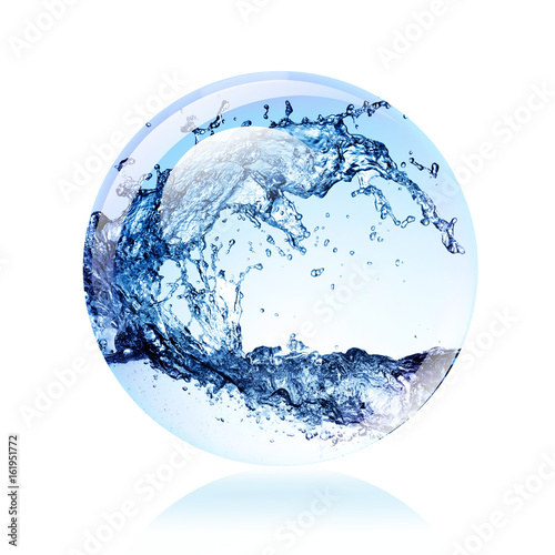 Concept Ecologie Traitement Et Analyse Eau Dans Une Sphere Stock Photo Adobe Stock