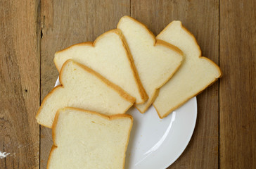 Breads on white plate 2