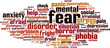 Fear word cloud concept