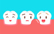 © Mykyta - Cute cartoon tooth character with gum problem. Dental care concept, swollen gums or periodontal disease.