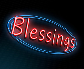 Neon blessings concept.