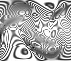 Poster - vector illustration of monohrome striped surface abstract background