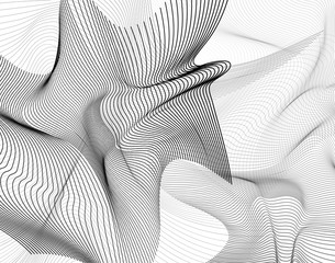 Poster - Vector illustration of monohrome striped surface abstract background