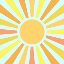 Summer Sun Rays Vector Icon