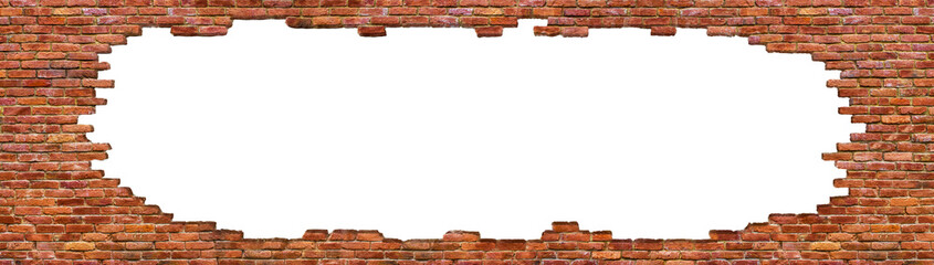 Wall Mural - texture of brick wall High quality, isolated on white