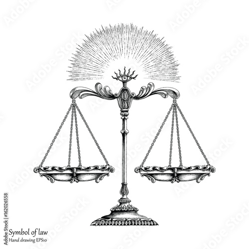 Law Symbol Hand Drawing Vintage Style Balance Of Law Buy This Stock Vector And Explore Similar Vectors At Adobe Stock Adobe Stock