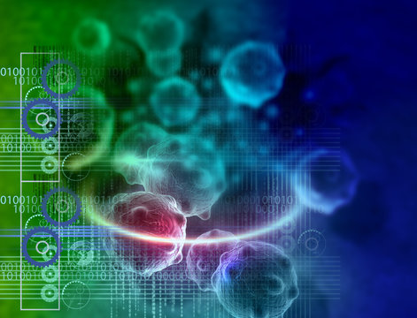 3d rendering - cancer cell in the future