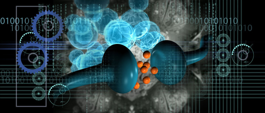 3d rendering - cancer cell in the future
