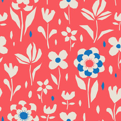 Poster - seamless floral pattern