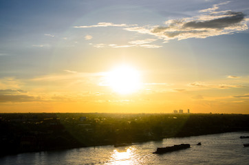 Scenic view of sunset Background