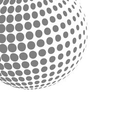 Fototapete - Abstract halftone effect 3d sphere