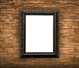 Sticker - picture frame on brick