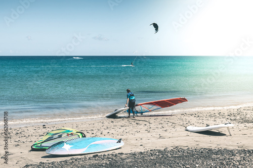 Plakat Kite- i Windsurf-Action - Fuerteventura