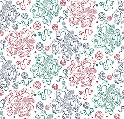 Poster - colorful ornate elements