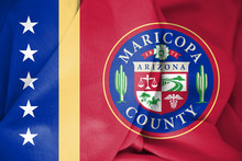 3D Flag Of Maricopa County (Arizona), USA.
