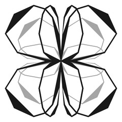 Poster - Intersecting lines w/ symmetric geometry. Abstract radial, geometric element
