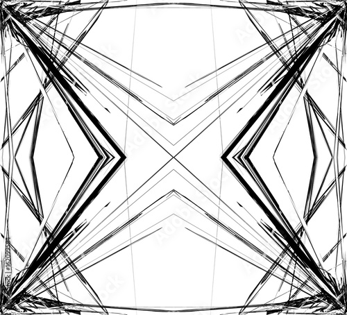 Zdjęcie XXL Lustrzane siatki, siatki abstrakcyjny wzór geometryczny / element