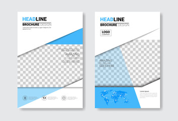Poster - Template Design Brochure Set, Annual Report, Magazine, Poster, Corporate Presentation Collection, Portfolio, Flyer With Copy Space Vector Illustration
