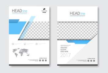Poster - Template Design Brochure Set, Annual Report, Magazine, Poster, Corporate Presentation Collection, Portfolio, Flyer With Copy Space Vector Illustration