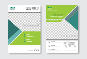 Poster - Template Design Brochure Set, Annual Report, Magazine, Poster, Corporate Presentation Collection, Portfolio, Flyer With Copy Space Vector Illustration