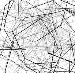 Poster - Abstract geometric art with random, scattered shapes