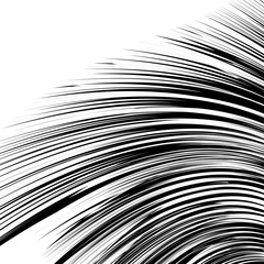 Poster - Curved lines element in clipping path. Curved lines, stripes through artboard