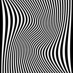 Poster - Distortion effects on various patterns. Geometric deformed textured series