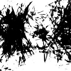 Aufkleber - Geometric edgy shape, pattern. Rough, edgy geometric textured element