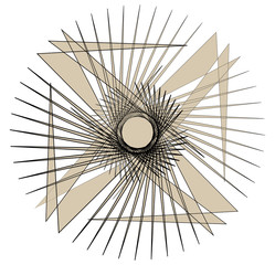 Leinwandbilder - Geometric edgy random shape. Abstract textured design