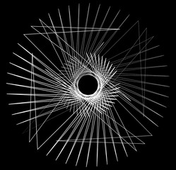 Leinwandbilder - Geometric edgy random shape. Abstract textured design