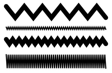 Aufkleber - Lines with waving, billowy effect. Wavy, zigzag lines.