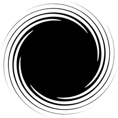 Leinwandbilder - Radial lines with rotating distortion. Abstract spiral, vortex shape, element