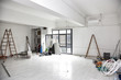 Construction works for the renovation of an office space and installing air conditioning.