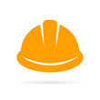 Yellow construction hard hat icon