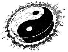 Hand Drawing Of Yin Yang Jin Jang Symbol