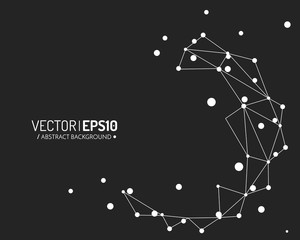 Aufkleber - 3d geometric vector background for business or science presentation.