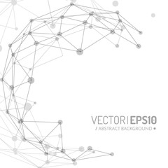 Aufkleber - 3d geometric vector background for business or science presentation.