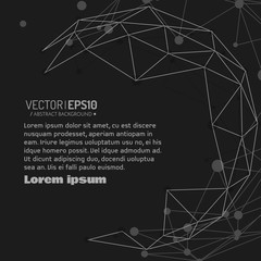 Aufkleber - 3d geometric vector background for business or science presentation.