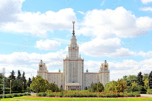 Plakat Stalin Skyscraper - Moskiewski Uniwersytet Państwowy w Moskwie, Rosja