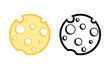 Set of Round Icon in color and black design