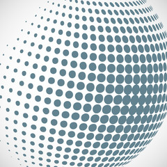 Poster - Vector abstract dotted halftone planet