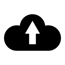 Cloud Service  The Black Color Icon .