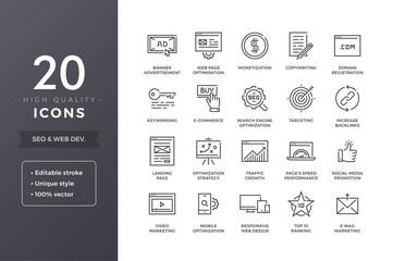 SEO Line Icons