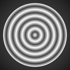 Poster - Circular pattern with concentric circles. Faded overlapping circle shapes, abstract ripple effect