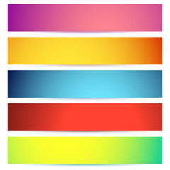 Poster - Button, banner shapes, backgrounds. Abstract tags, labels. Colorful rectangular shapes