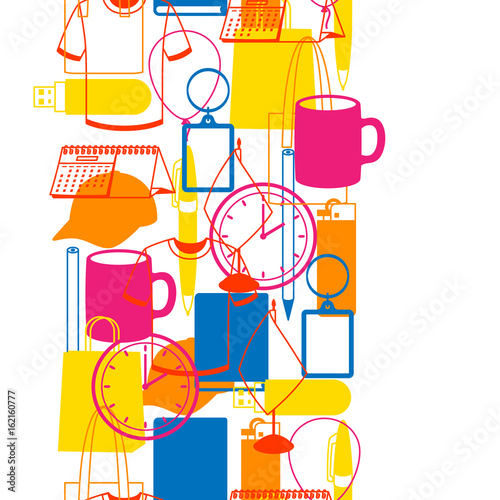 Fotografía Seamless pattern with promotional gifts and souvenirs