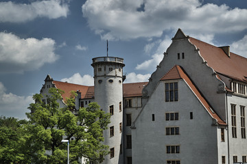 The tower and the building of the University of Poznan.