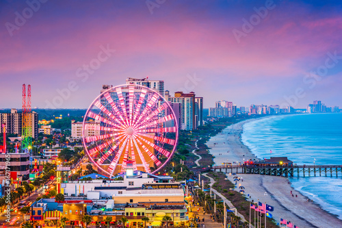Fotomural Myrtle Beach, South Carolina, USA Skyline