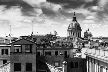 Wall Mural - Aerial view to Rome city. Italy, Europe