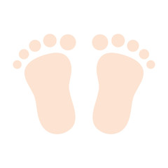 Canvas Print - beauty baby footprint design icon